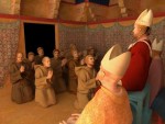 ricostruzione 3D dell'affresco di Giotto La conferma della regola