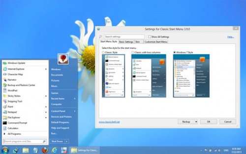 Classic Shell è una utility gratuita che permette di far sparire le mattonelle su Windows 8 e 8.1