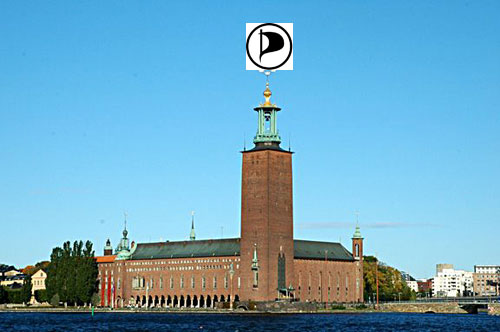 La bandiera del Pirate Party svedese potrebbe presto sventolare sul municipio di Stoccolma