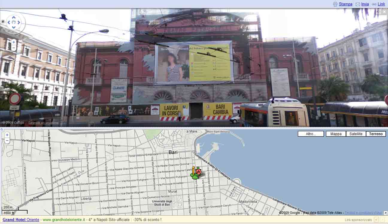 Street View di Google mostra ancora i lavori di ri-costruzione
