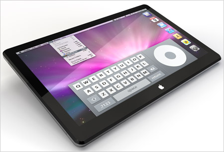 Aspetto ipotetico del tablet Apple