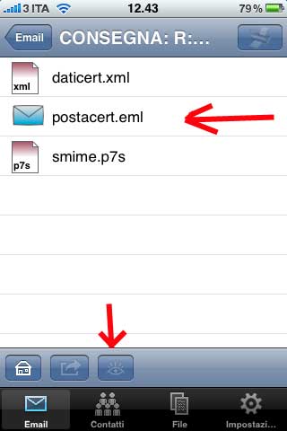 AltaMail legge i file con estensione .eml che contengono i messaggi di Posta Elettronica Certificata