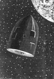 Illustrazione di Alphonse de Neuville per il libro di Verne Dalla terra alla luna
