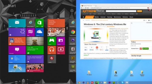 Le mattonelle di Windows 8 e la sobria interfaccia di Windows 9